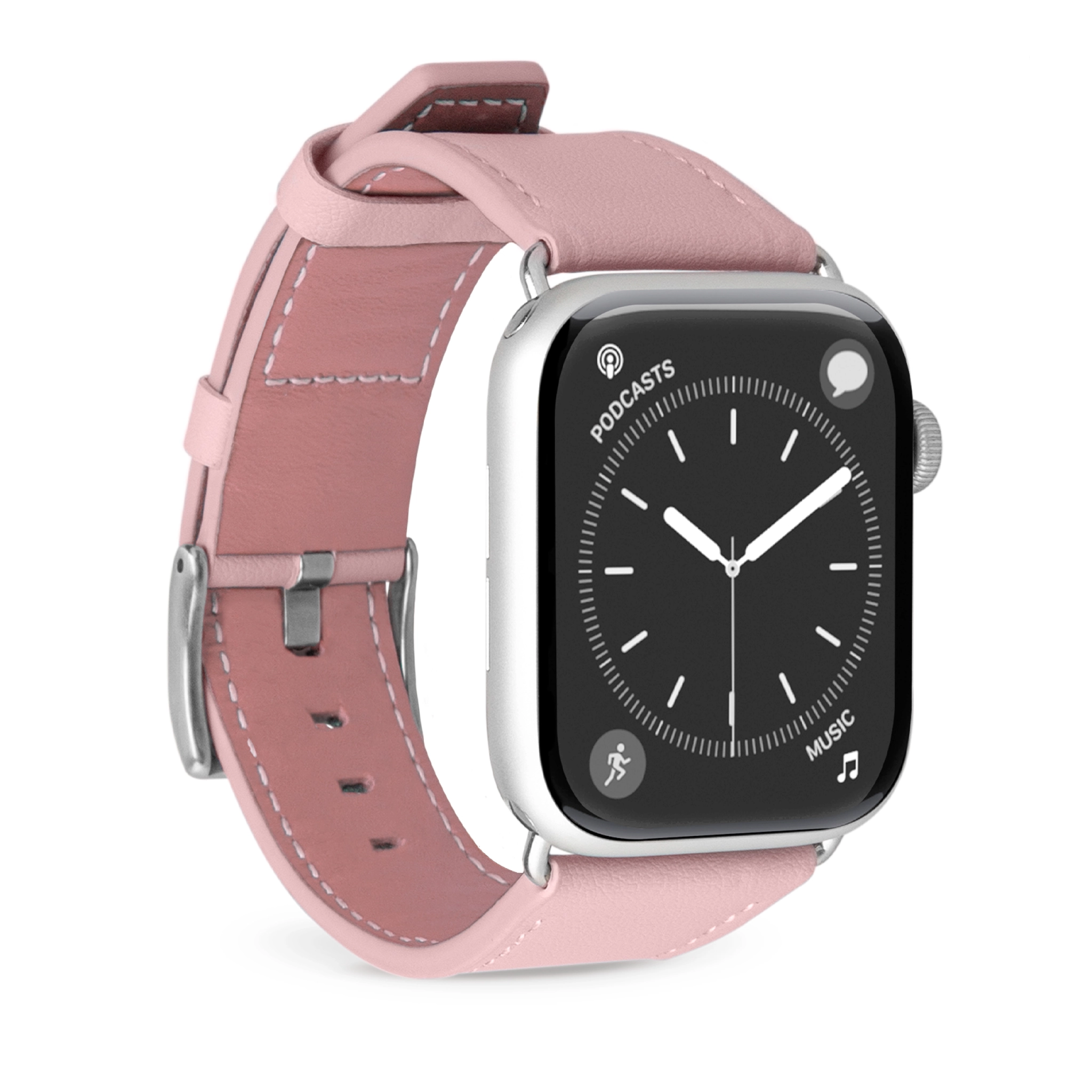 PURO E-Classic bånd til Apple Watch. Lyserød