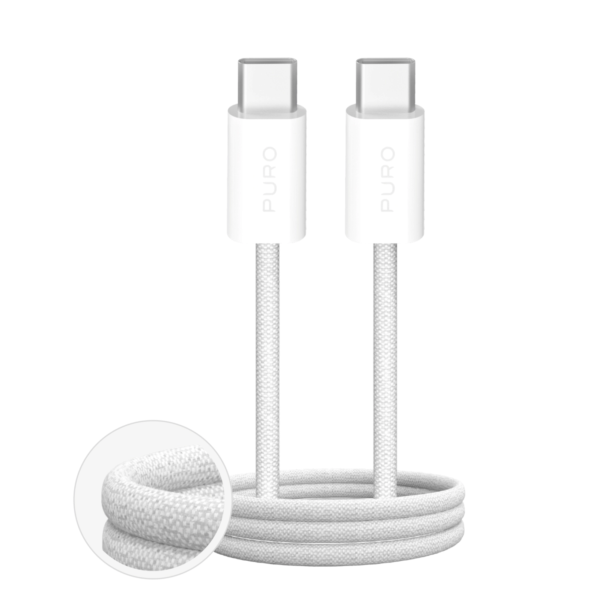 PURO Stofkabel "FABRIK" fra USB-C til USB-C