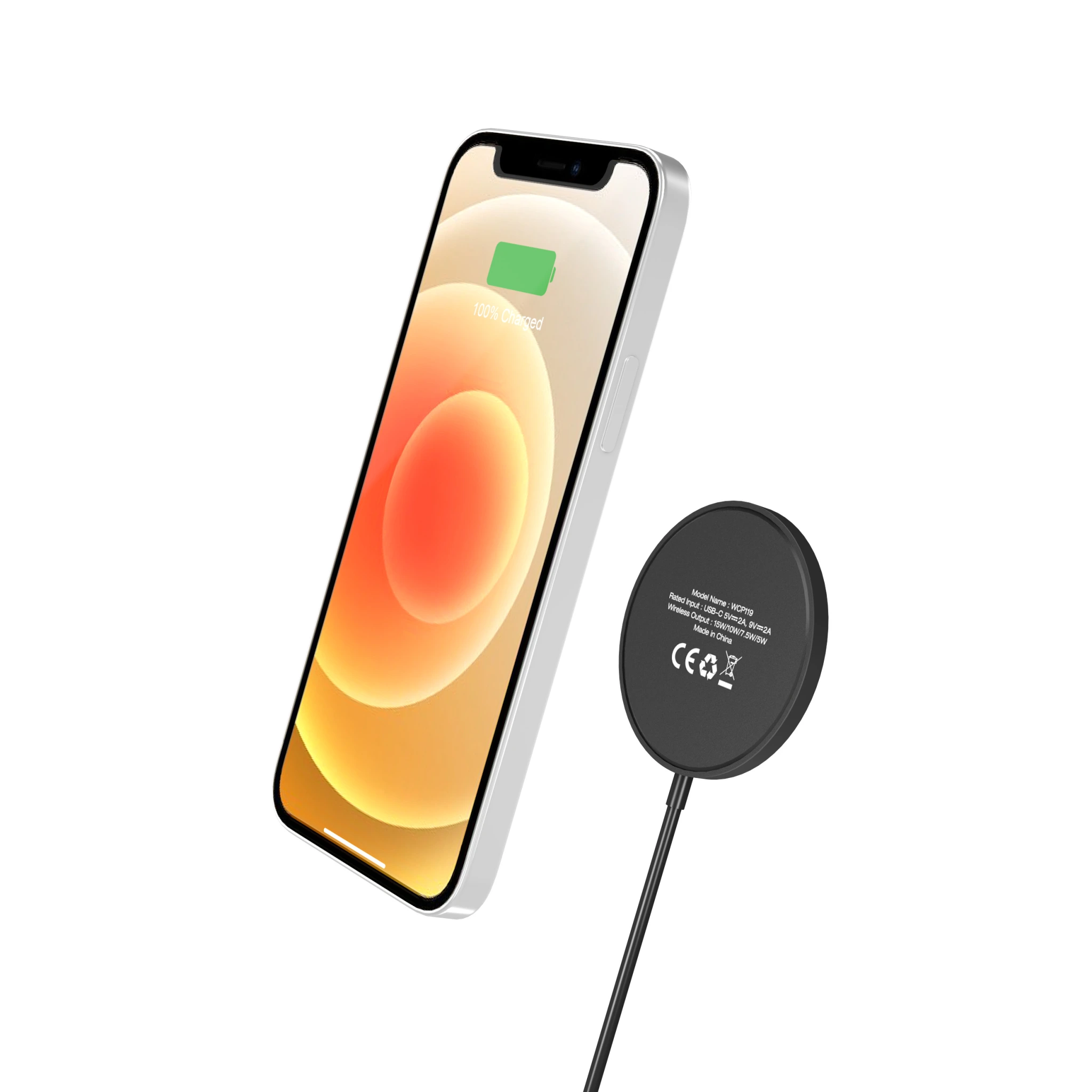 Energizer 15W magnetisk trådløs oplader. Sort
