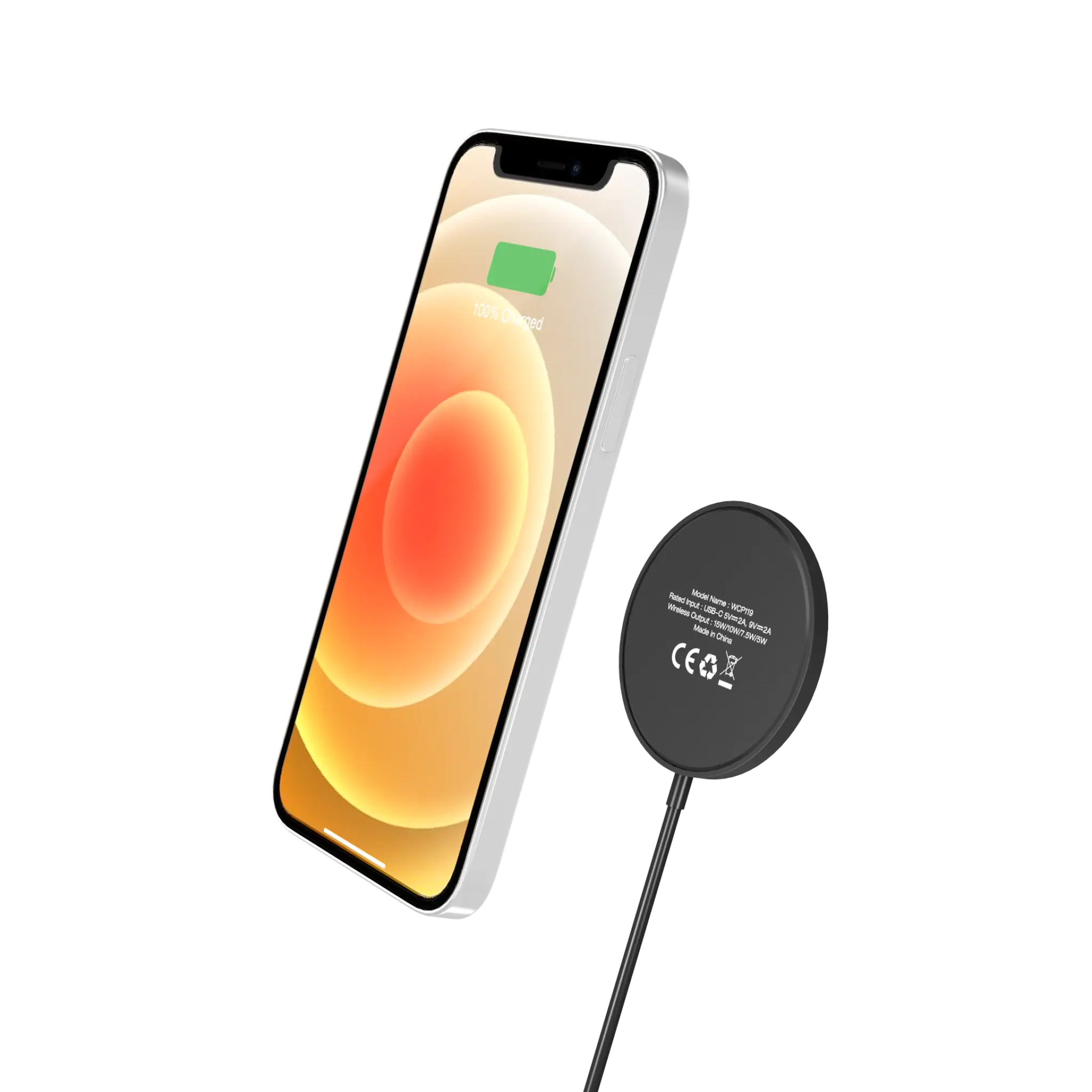 Energizer 15W magnetisk trådløs oplader. Sort