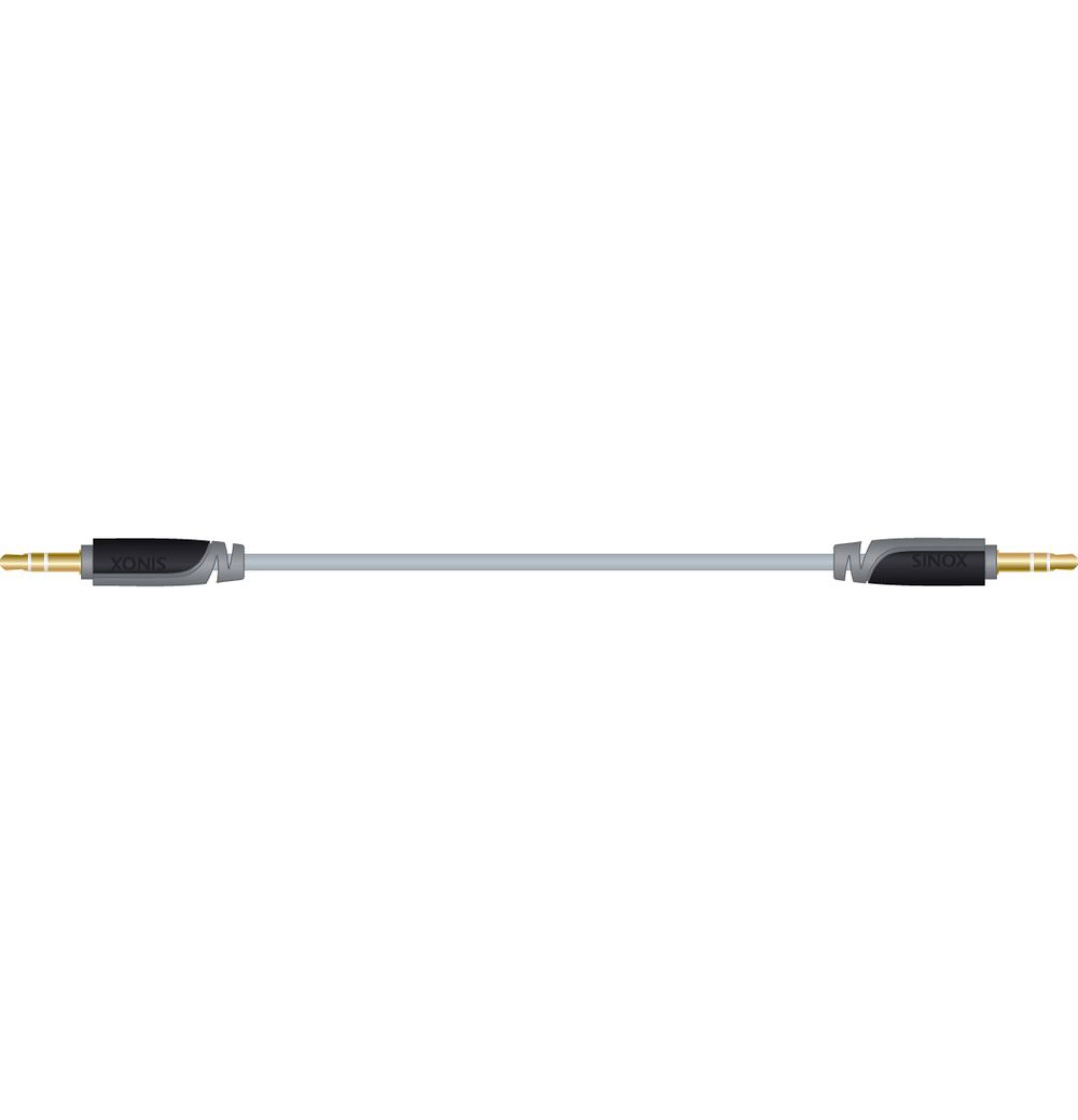 Sinox 3,5 mm kabel. 0,5m. Grå/Svart