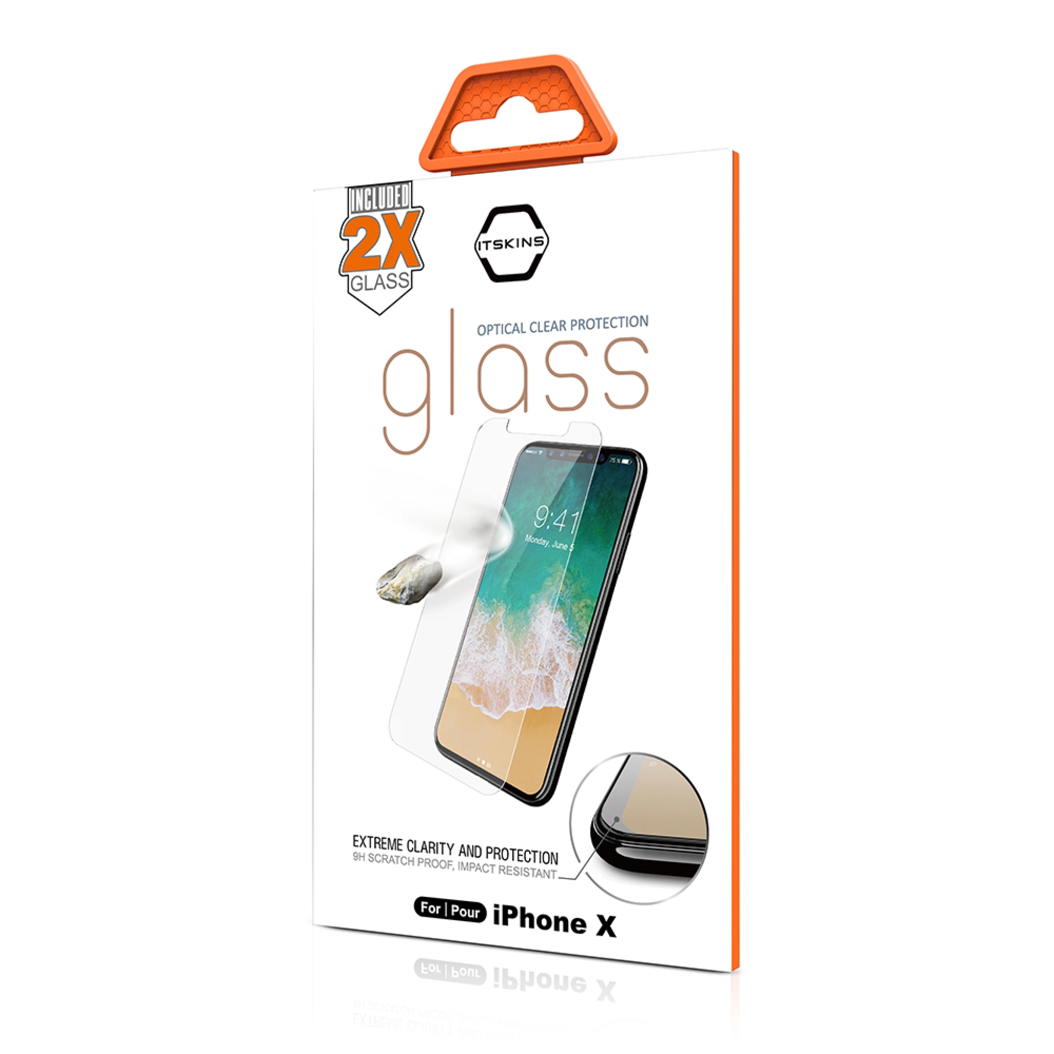 ITSKINS 2 IN 1 GLASS KIT til iPhone XS / X®